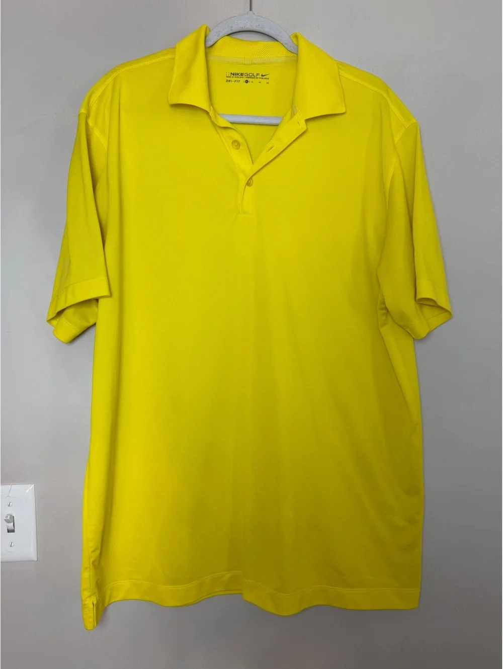 Nike Golf Dri-FIT Yellow Polo Shirt Size XL